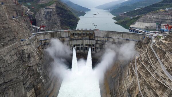 La central hidroeléctrica de Baihetan en Sichuan, en China - Sputnik Mundo