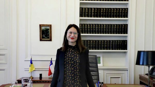 La alcaldesa de la comuna de Santiago, Irací Hassler, tras su asunción en el cargo - Sputnik Mundo