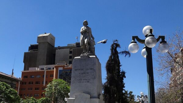 Monumento a Cristóbal Colón en el Paseo del Prado, La Paz, Bolivia - Sputnik Mundo