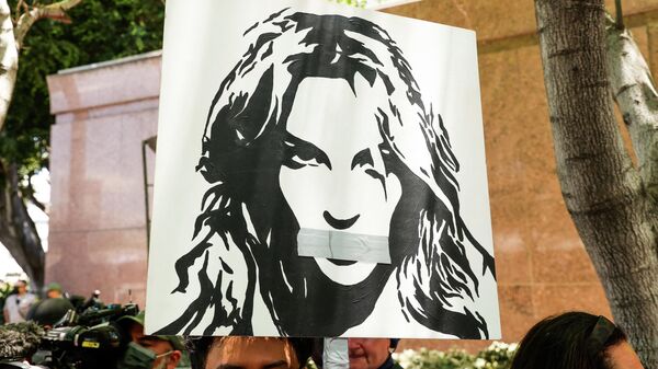 Manifestación a favor de la liberación de Britney Spears en Los Ángeles, EEUU - Sputnik Mundo