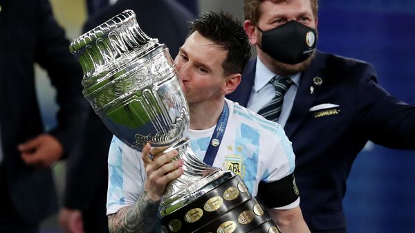 Lionel Messi, jugador argentino - Sputnik Mundo