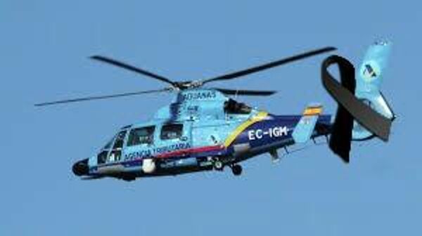 Helicóptero del Servicio de Vigilancia Aduanera de España siniestrado el 11 de julio del 2021  - Sputnik Mundo