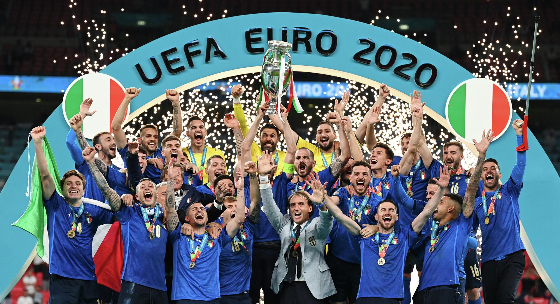 La selección italiana tras su victoria en la Eurocopa 2020 - Sputnik Mundo, 1920, 12.07.2021