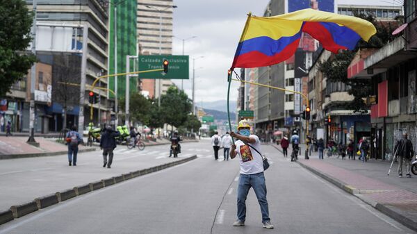 Manifestaciones en Bogotá, Colombia - Sputnik Mundo