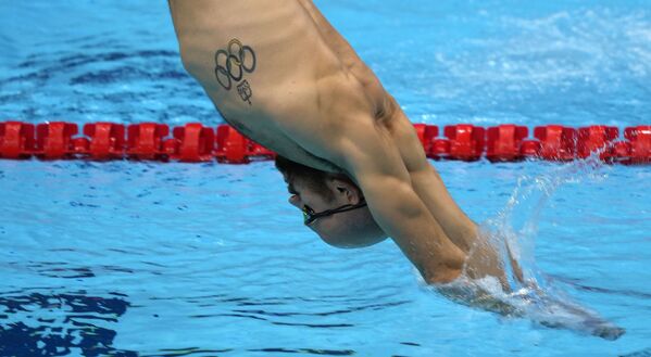 Un nadador durante una sesión de entrenamiento en el Centro Acuático de Tokio. - Sputnik Mundo