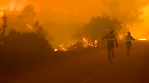 Un fuerte incendio forestal arrasa al menos 500 hectáreas en España - Sputnik Mundo