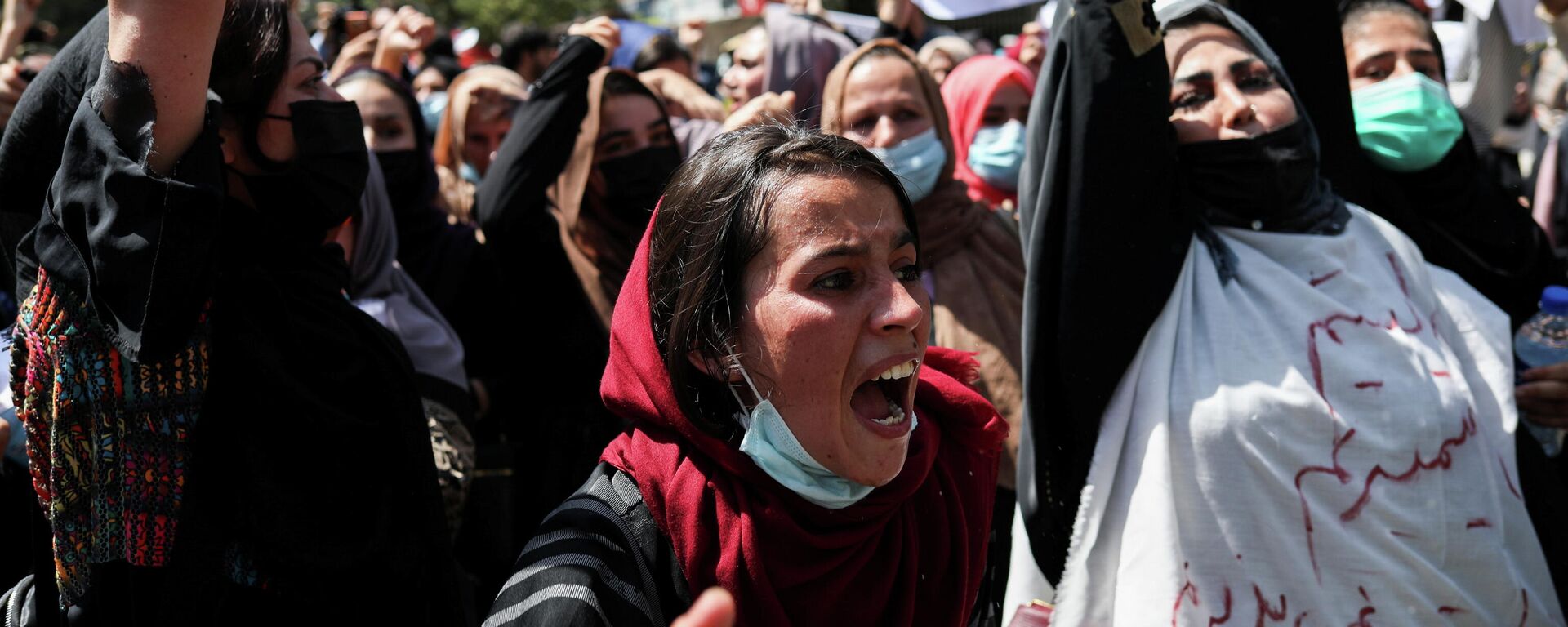 Las mujeres afganas protestan en Kabul - Sputnik Mundo, 1920, 08.09.2021