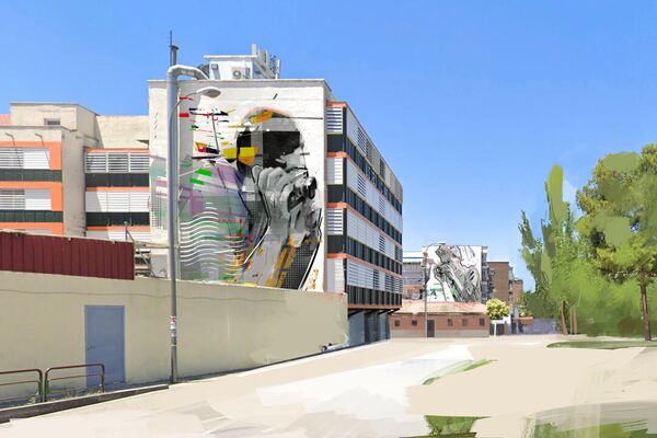 Proyecto para la revitalización de la zona donde Robert Capa tomó una foto en la Guerra Civil, en el barrio de Vallecas (Madrid) - Sputnik Mundo