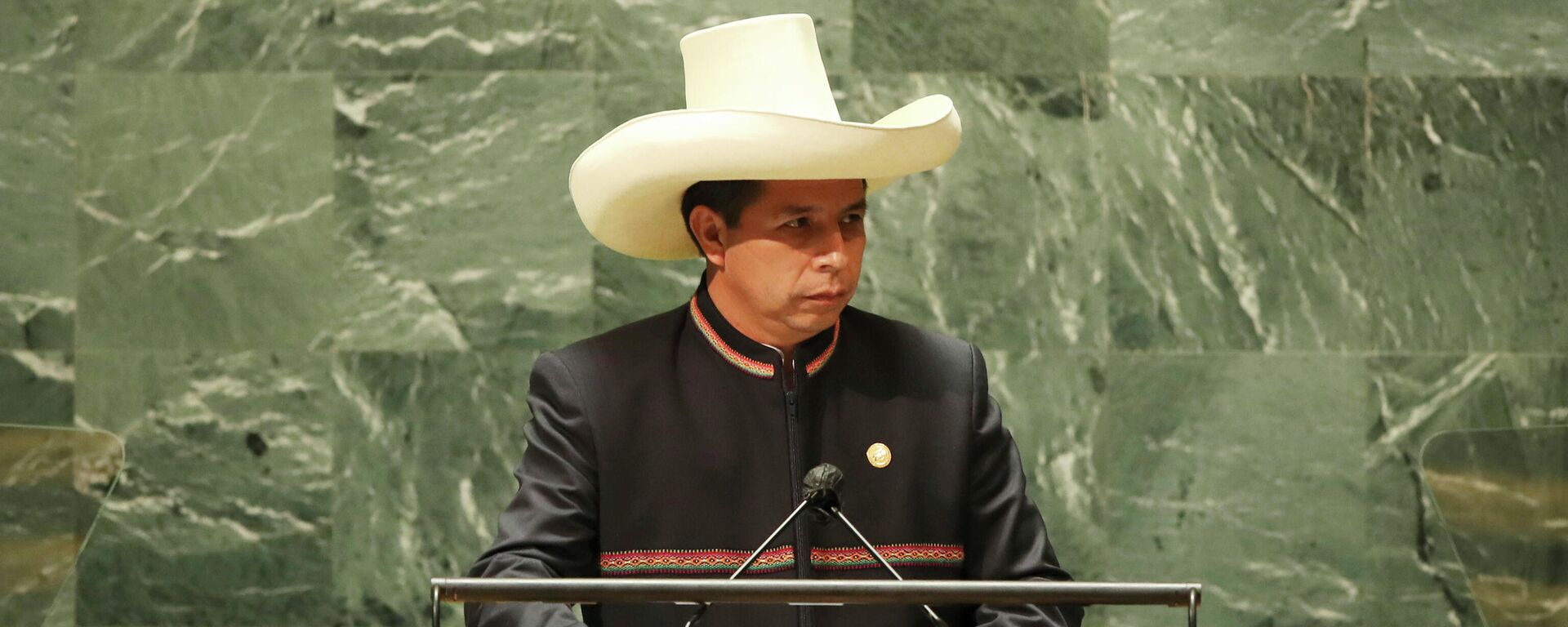 El presidente de Perú, Pedro Castillo, durante la Asamblea General de Naciones Unidas en 2021 - Sputnik Mundo, 1920, 22.09.2021