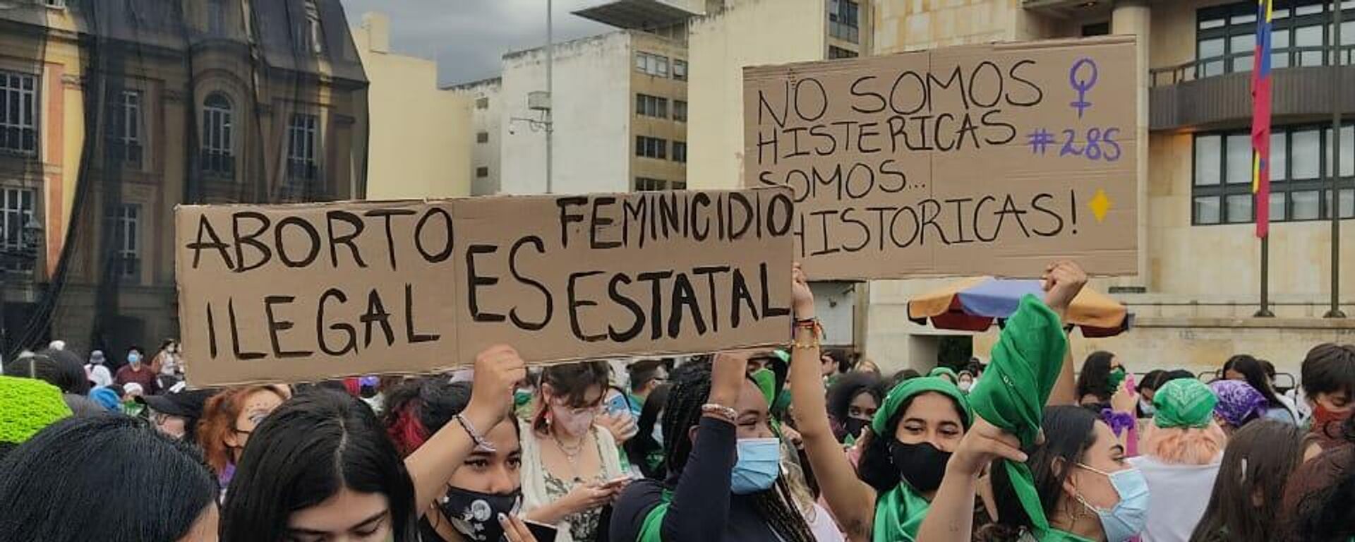 Feministas marchan en Colombia por la despenalización del aborto - Sputnik Mundo, 1920, 17.11.2021