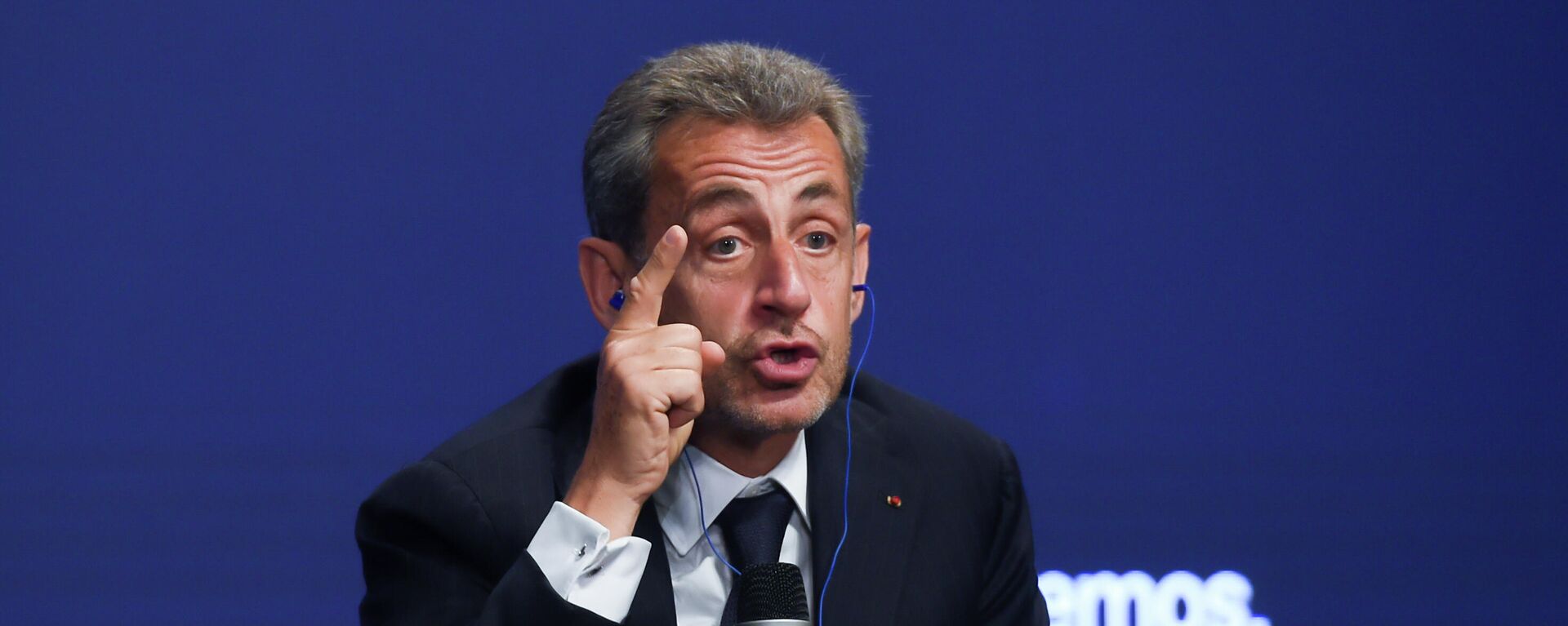 El expresidente de Francia Nicolas Sarkozy, durante la mesa titulada ‘La sociedad abierta y sus enemigos’, en el marco de la tercera jornada de la Convención Nacional del PP - Sputnik Mundo, 1920, 30.09.2021