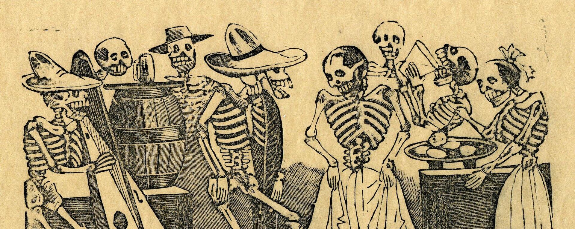 Grabado de José Guadalupe Posada, artista mexicano. - Sputnik Mundo, 1920, 02.11.2021