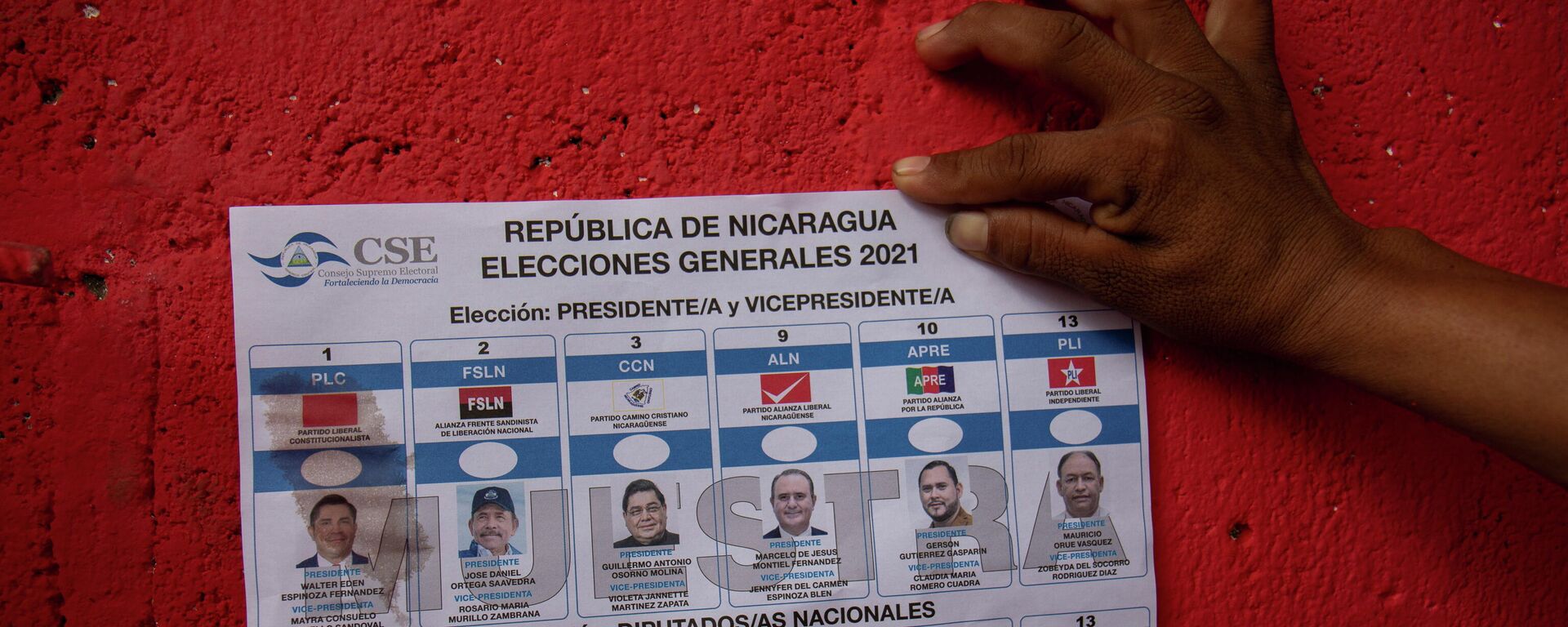 Papeleta con candidatos para las elecciones en Nicaragua - Sputnik Mundo, 1920, 05.11.2021