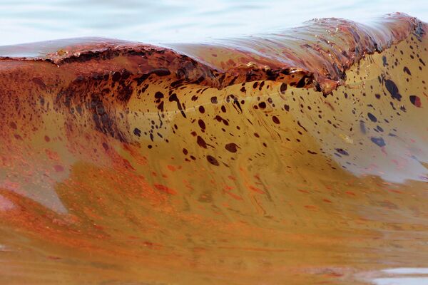 El agua contaminada por el petróleo vertido - Sputnik Mundo