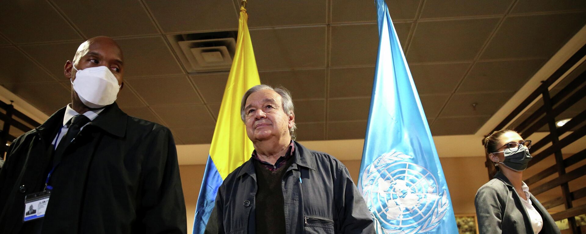 El secretario general de la Organización de las Naciones Unidas (ONU), António Guterres, realiza una visita de dos días a Colombia para conmemorar los cinco años de la firma del Acuerdo Final de Paz entre el Estado y la guerrilla de las FARC - Sputnik Mundo, 1920, 24.11.2021