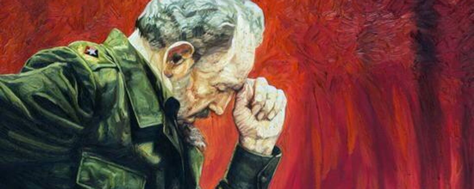 La pintura 'Meditación' del artista Eduardo Méndez Navarro inspirada en Fidel Castro en homenaje a su 89 cumpleaños. - Sputnik Mundo, 1920, 13.08.2023