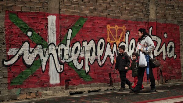 Grafiti independentista en un muro en el País Vasco (imagen referencial) - Sputnik Mundo