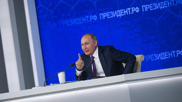 La gran rueda de prensa anual 2021 de Vladímir Putin - Sputnik Mundo