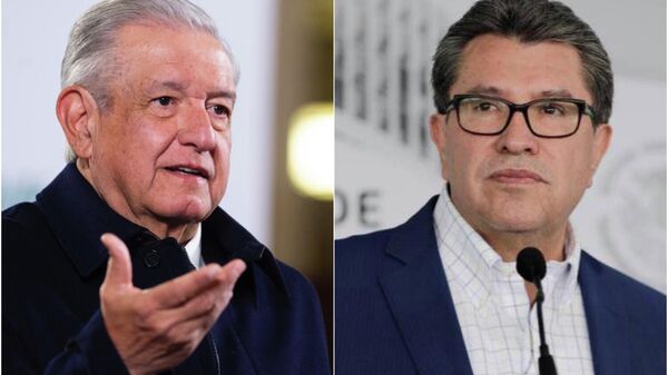 Andrés Manuel López Obrador, presidente de México, y Ricardo Monreal, líder de Morena en el Senado  - Sputnik Mundo