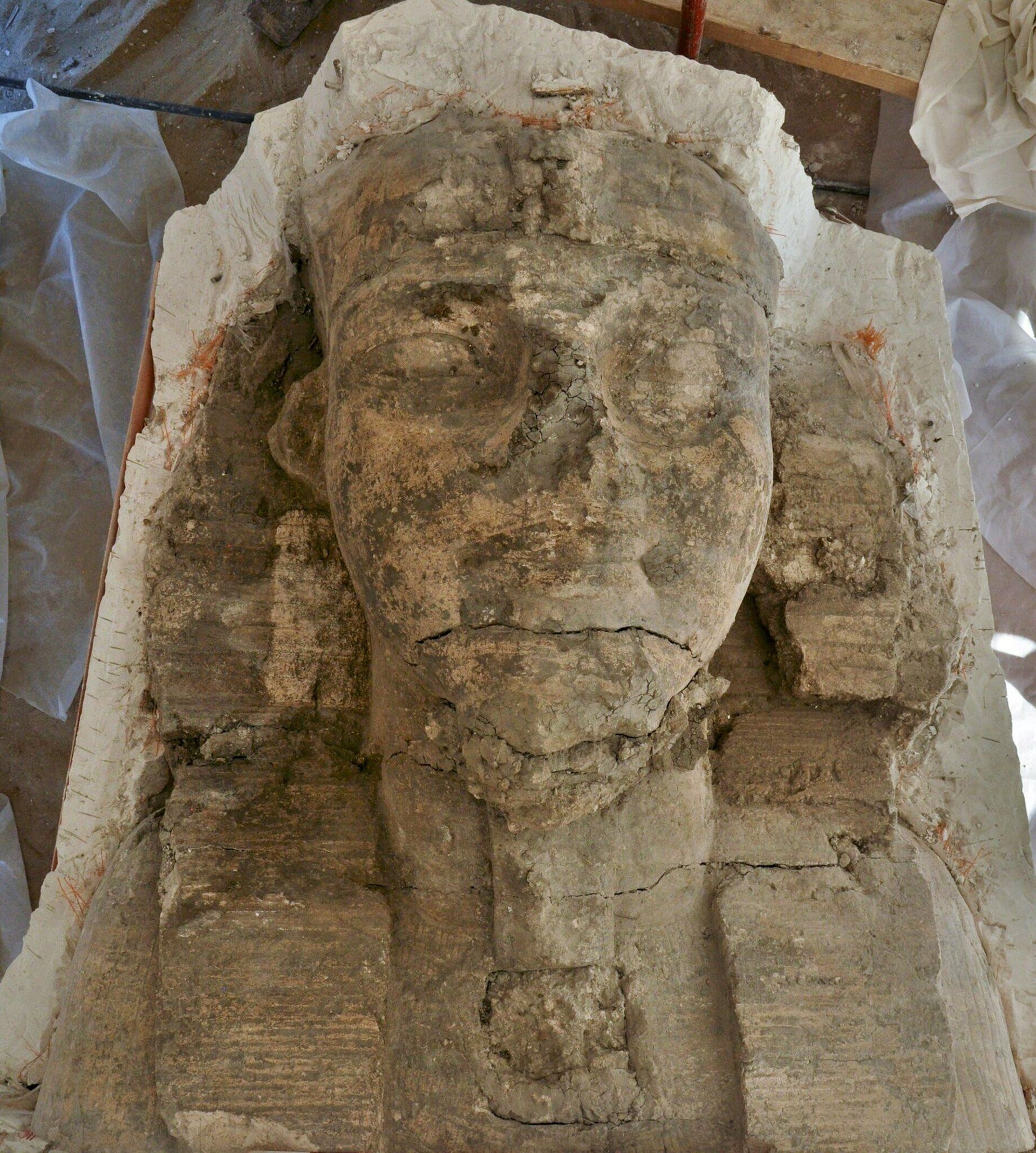 Una de las esfinges de Amenofis III, encontradas en Luxor, Egipto - Sputnik Mundo, 1920, 23.01.2022