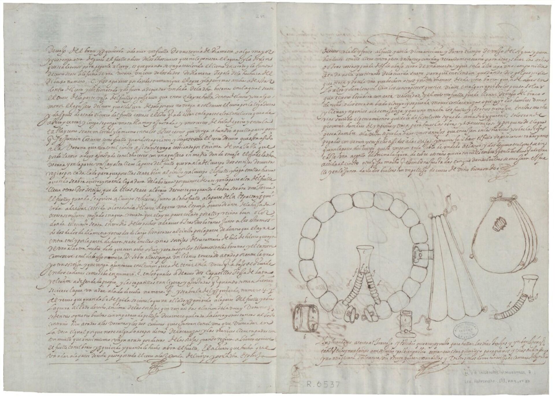 Dibujo de campana de buceo – José Bono, 1583. Manuscrito. Archivo General de Indias, - Sputnik Mundo, 1920, 28.01.2022