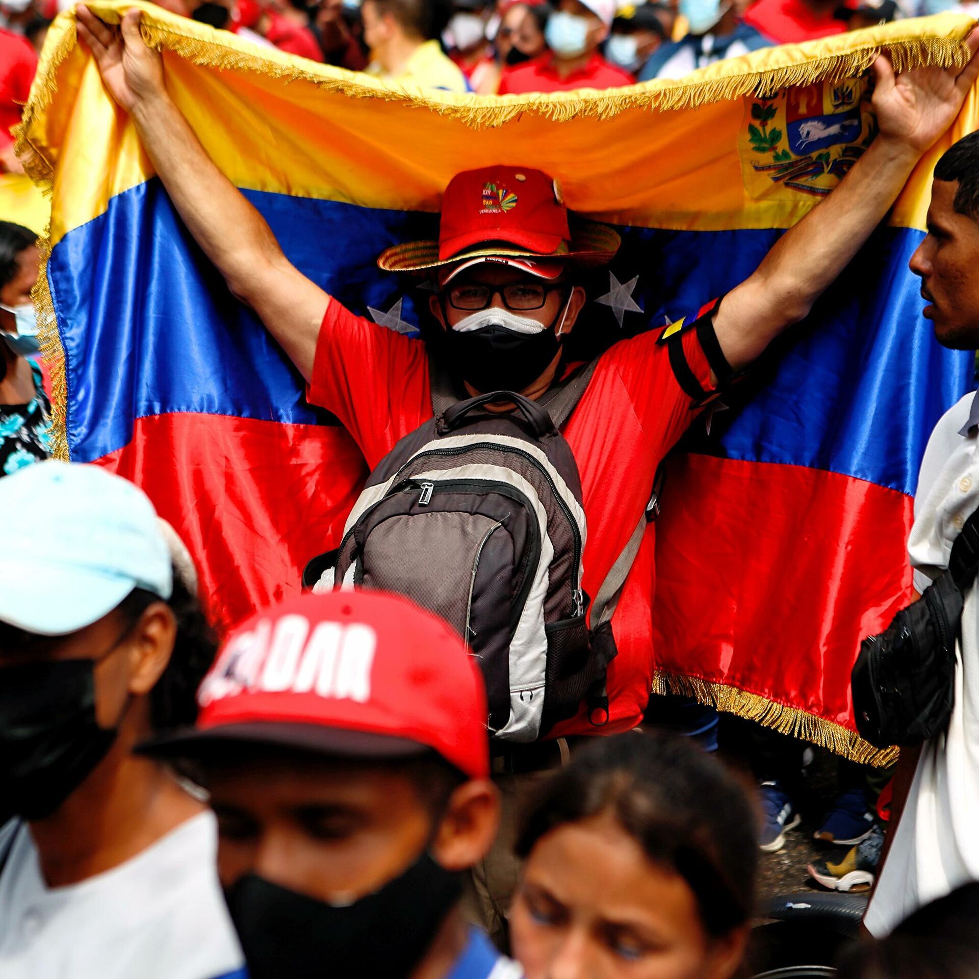 Con banderas de Venezuela marcharon este 4 de febrero en Caracas - Sputnik Mundo, 1920, 05.02.2022