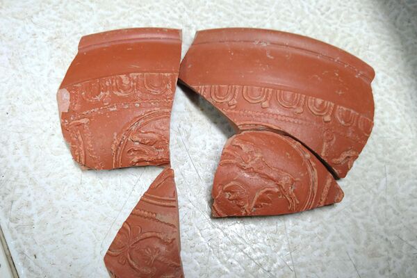 Una cerámica de Samia descubierta durante las excavaciones arqueológicas en Fleet Marston, Reino Unido - Sputnik Mundo