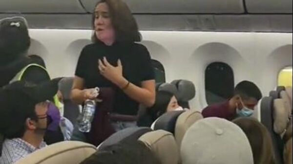 Una mujer retrasa un vuelo en México durante más de una hora - Sputnik Mundo