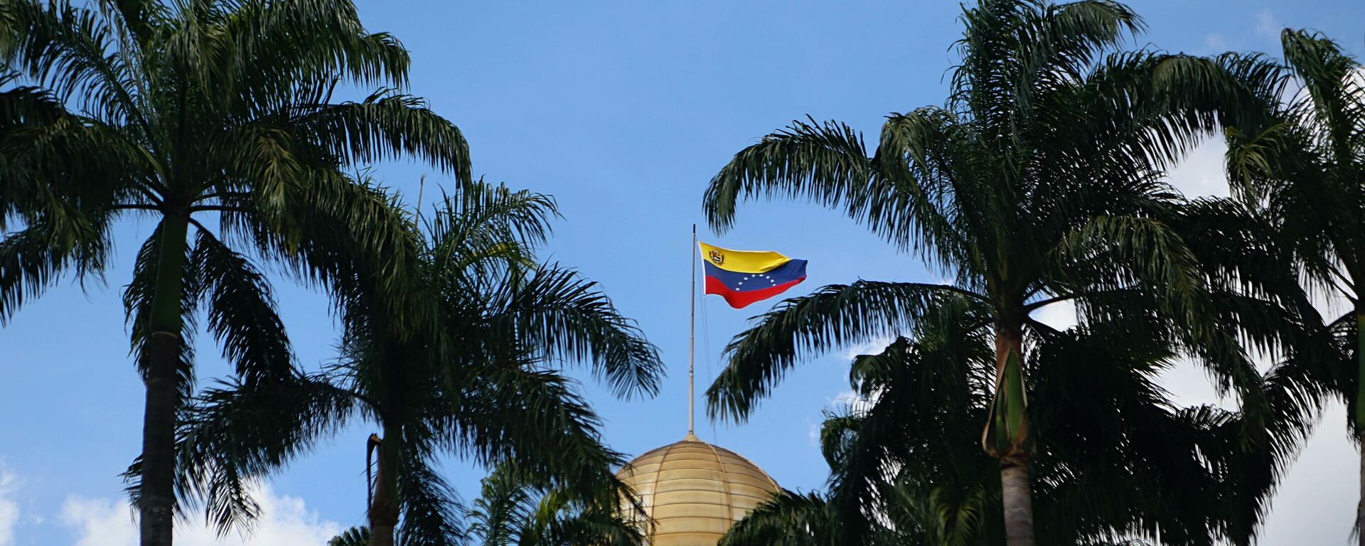 La bandera venezolana flamea en el Palacio Federal Legislativo en Caracas - Sputnik Mundo, 1920, 29.01.2024