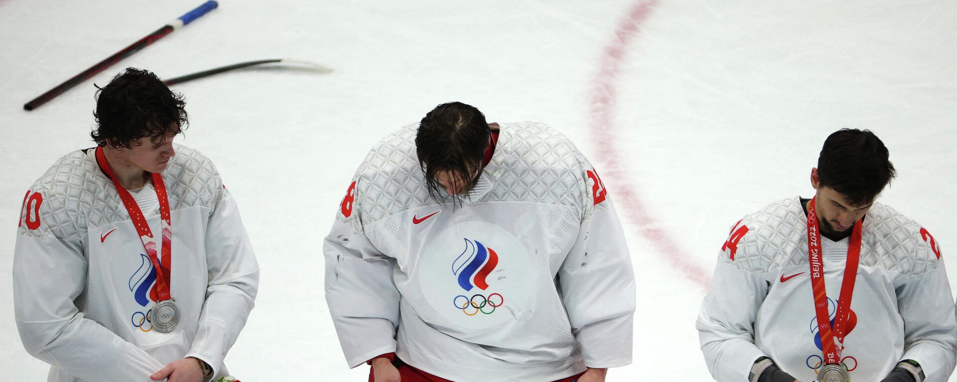 El equipo del Comité Olímpico de Rusia logró la medalla de plata en la final de hockey hielo masculino de los Juegos de Invierno de Pekín 2020 - Sputnik Mundo, 1920, 20.02.2022