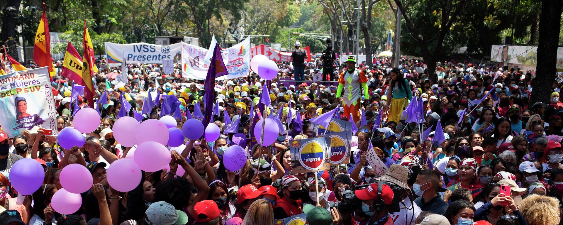 Manifestaciones en Caracas por Día Internacional de la Mujer - Sputnik Mundo, 1920, 08.03.2022
