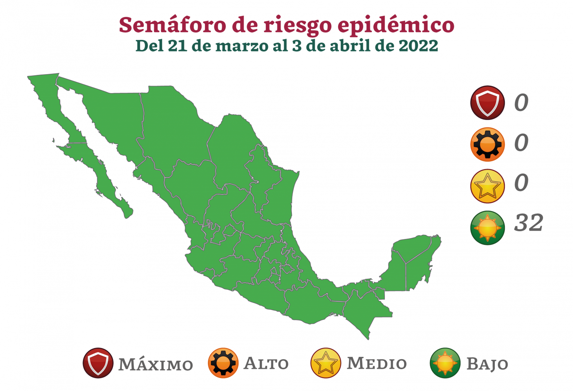 La República Mexicana, según el semáforo epidemiológico de riesgo por COVID-19 - Sputnik Mundo, 1920, 19.03.2022