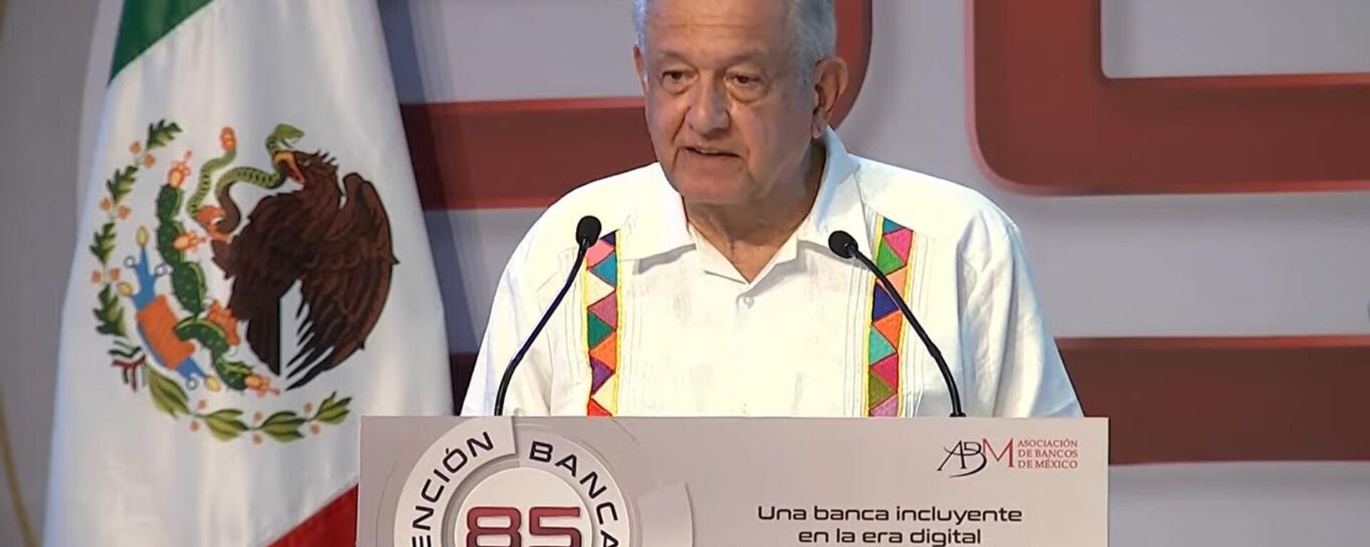 El presidente mexicano Andrés Manuel López Obrador durante la 85 Convención Bancaria de México - Sputnik Mundo, 1920, 25.03.2022
