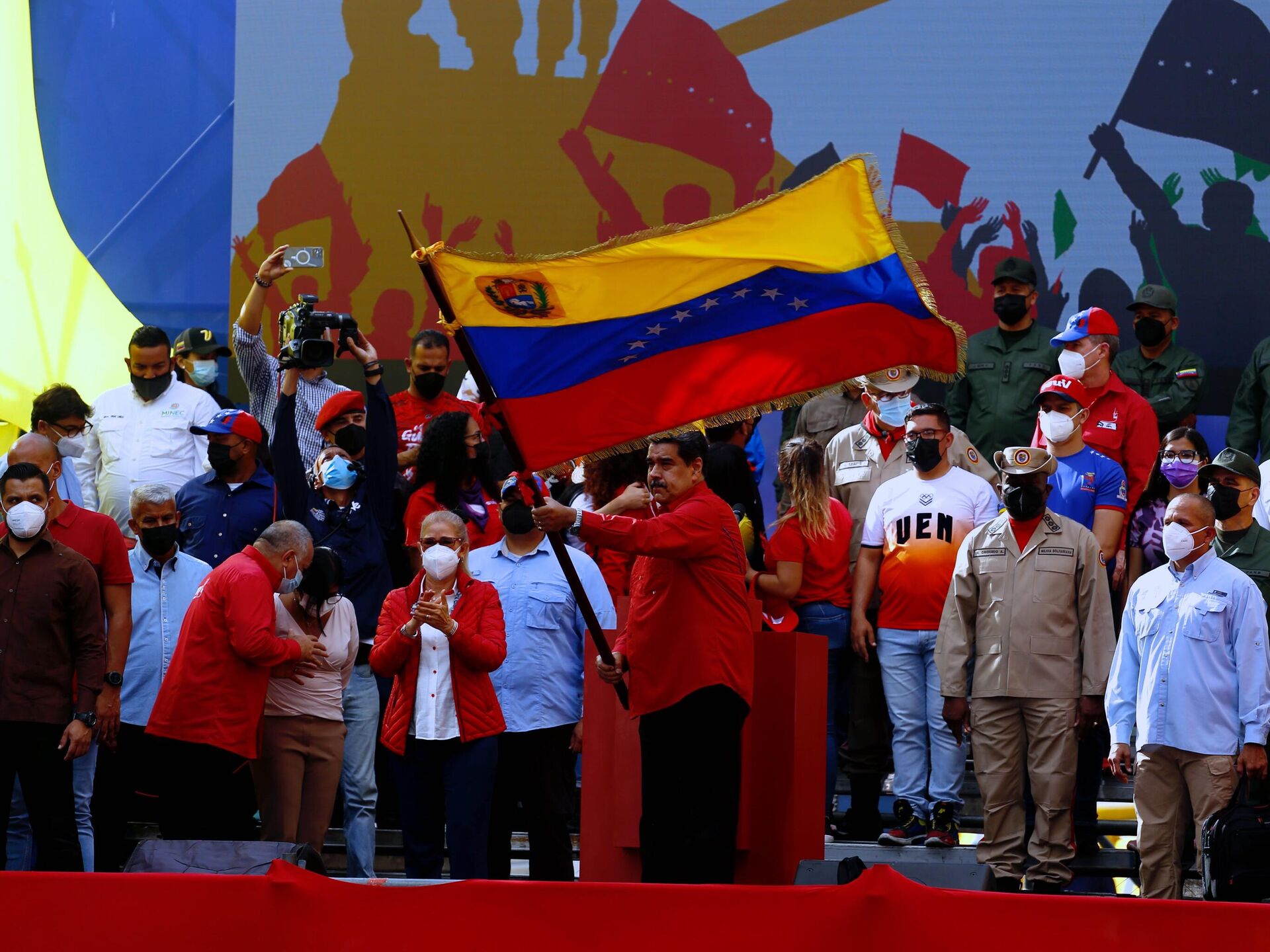 Nicolás Maduro, presidente de Venezuela, conmemoró la victoria sobre el golpe de Estado contra Hugo Chávez en 2002  - Sputnik Mundo, 1920, 14.04.2022