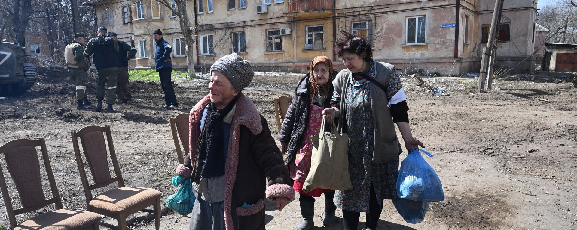 La evacuación de los habitantes de la ciudad de Mariúpol, República Popular de Donetsk - Sputnik Mundo, 1920, 21.04.2022