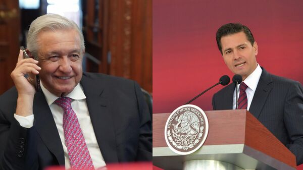 El presidente mexicano Andrés Manuel López Obrador y el expresidente Enrique Peña Nieto - Sputnik Mundo