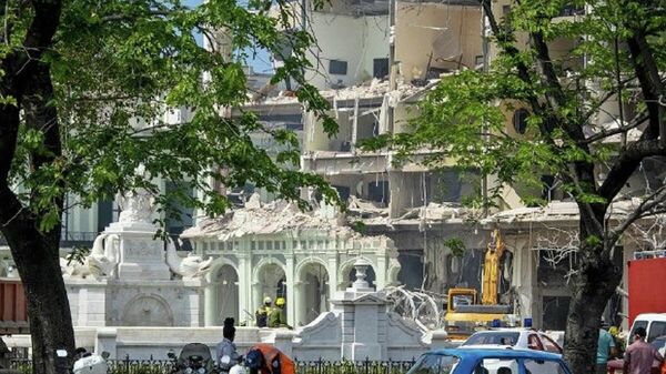 Alrededores del Hotel Saratoga de La Habana, tras la explosión del 6 de mayo - Sputnik Mundo