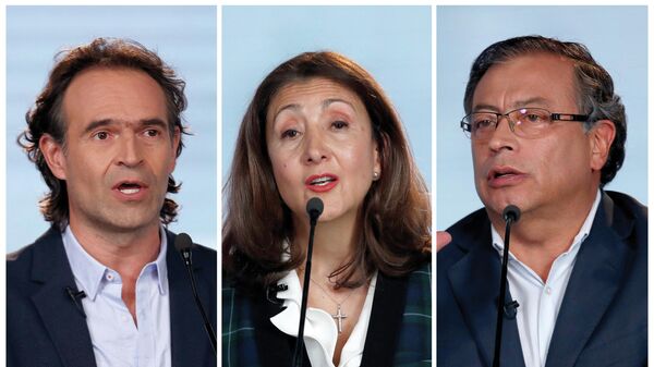 Candidatos a la presidencia de Colombia Federico Gutiérrez, Ingrid Betancourt y Gustavo Petro - Sputnik Mundo