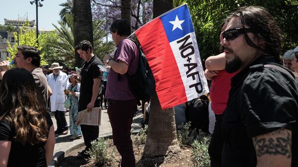 Protesta contra las AFP en Chile - Sputnik Mundo