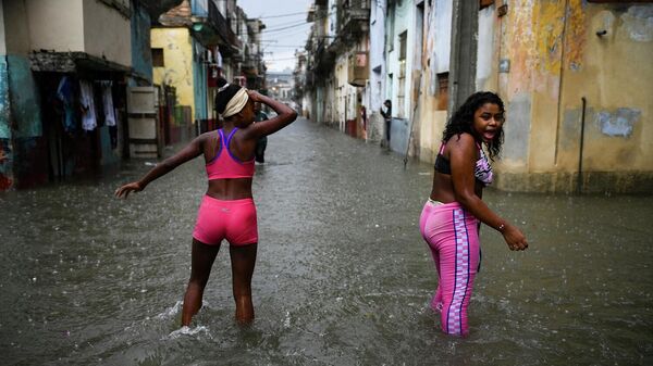 Consecuencias de las lluvias en La Habana - Sputnik Mundo