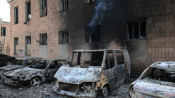 Un ataque de las fuerzas ucranianas contra la ciudad de Donetsk - Sputnik Mundo