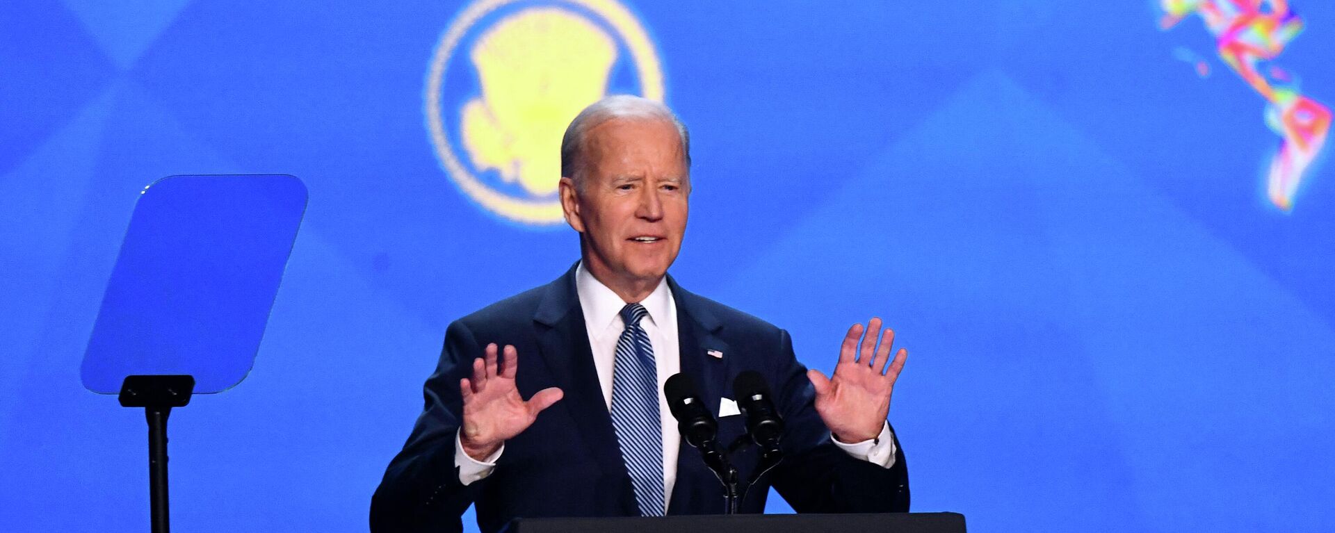 Joe Biden, presidente de EEUU, durante su discurso en la IX Cumbre de las Américas - Sputnik Mundo, 1920, 17.06.2022