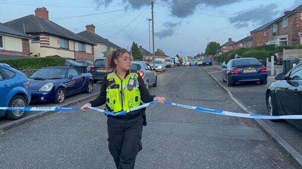 Policía acordonando la zona de una explosión ocurrida en la ciudad británica de Birmingham - Sputnik Mundo