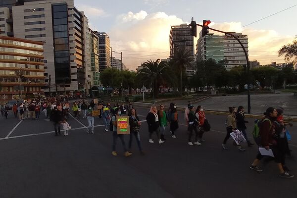 Las mujeres de Quito marchan por la ciudad para exigir el fin del racismo y la discriminación - Sputnik Mundo