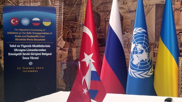 El lugar de la firma de un acuerdo sobre cereales entre Rusia, Turquía y la ONU en Estambul - Sputnik Mundo
