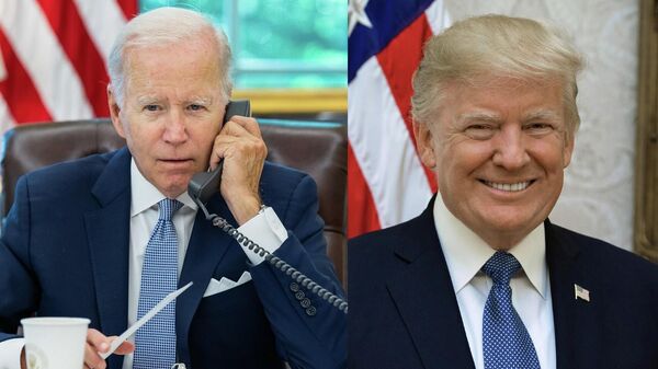 El presidente de EEUU, Joe Biden, y el expresidente Donald Trump. - Sputnik Mundo