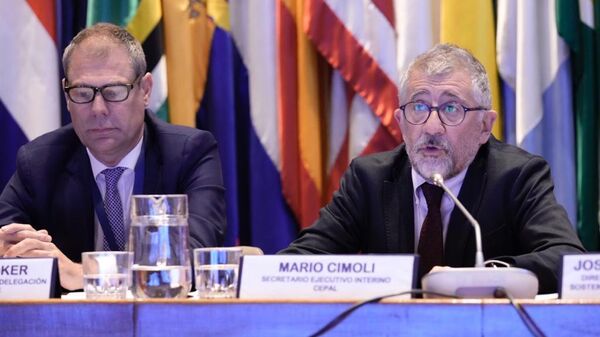 El secretario ejecutivo interino de la Comisión Económica para América Latina y el Caribe, Mario Cimoli - Sputnik Mundo