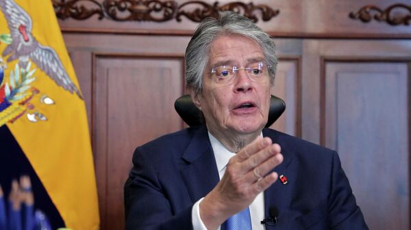 El presidente de Ecuador, Guillermo Lasso, en Quito.  - Sputnik Mundo