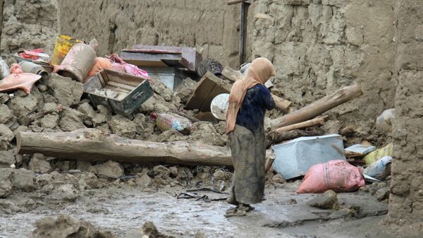 Las consecuencias de las inundaciones en la provincia de Logar, en el este de Afganistán - Sputnik Mundo