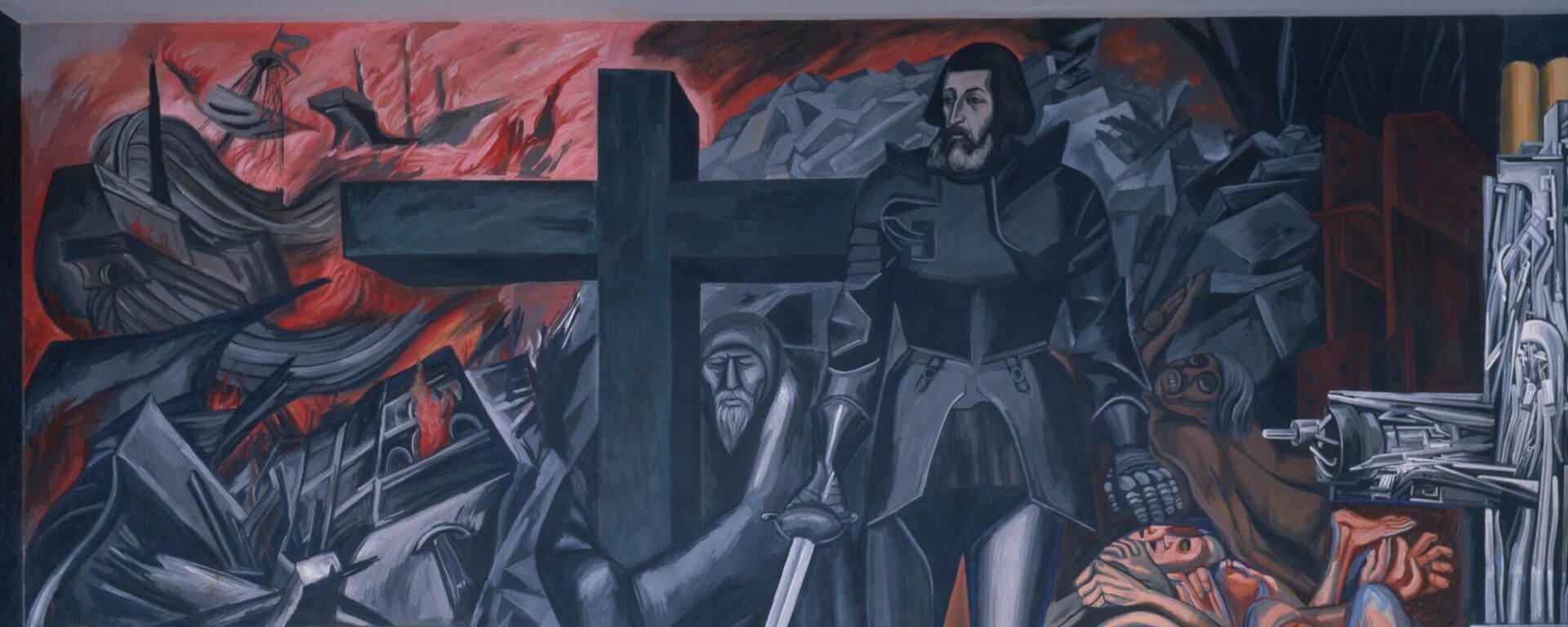 El pintor José Clemente Orozco representa al conquistador Hernán Cortés. - Sputnik Mundo, 1920, 01.10.2022